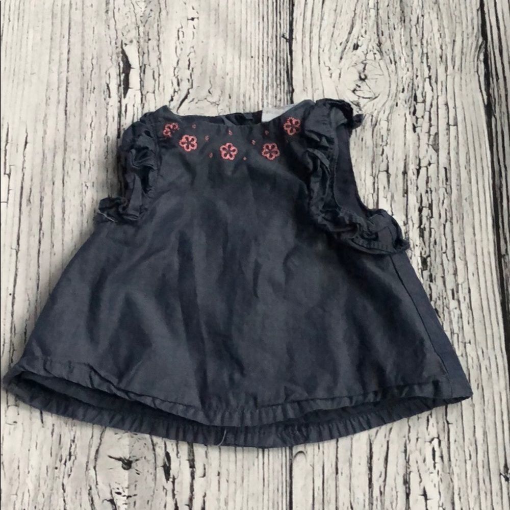 🍭6/$30 Dylan and Abby Chambray Baby Infant Girl’s Short Sleeve Shirt - 0-3 m